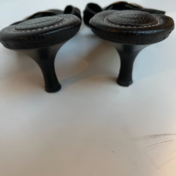 Dr Scholl's Black New Buckle Leather Sandals - never been worn! 9.5 M - Picture 6 of 9